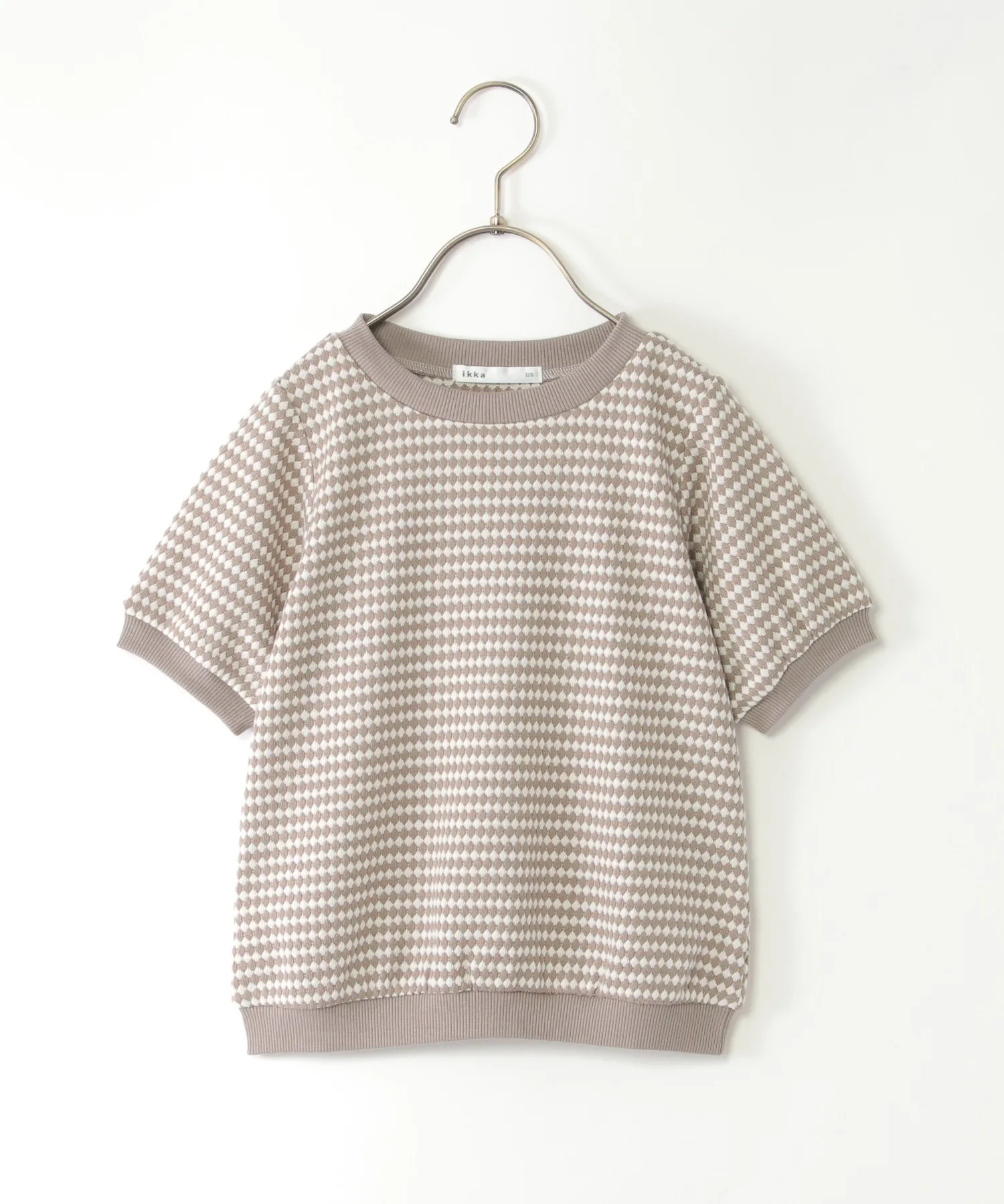 Детский джемпер с медовыми сотами и рибкой ikka beige