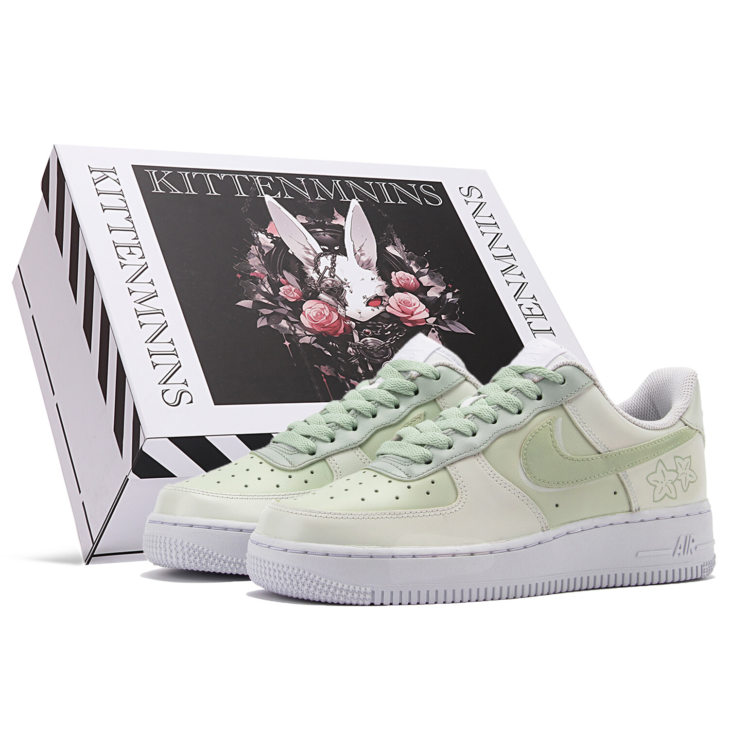 

Женские кроссовки для скейтбординга Nike Air Force 1, Green/White