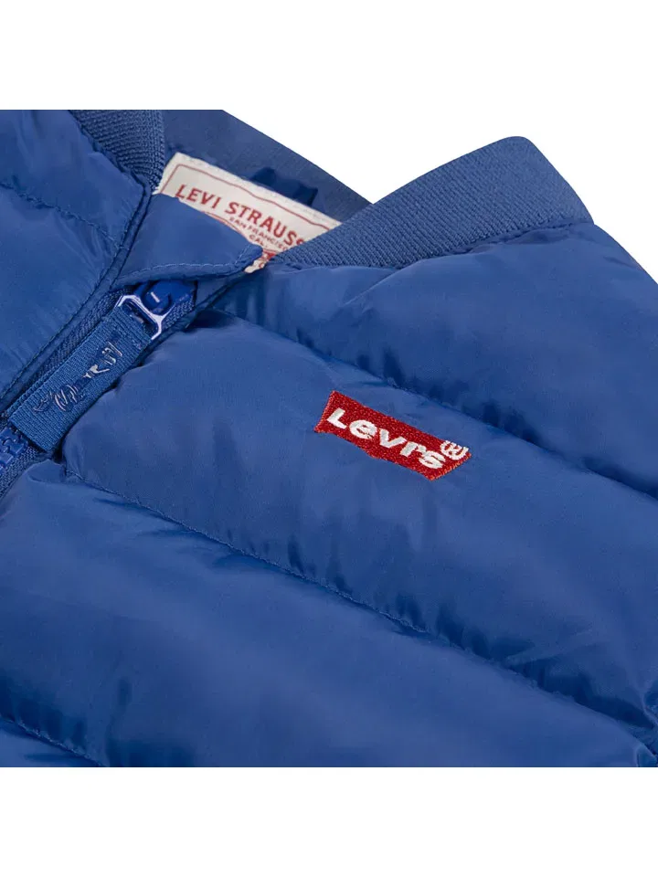 Стеганая жилетка с воротником-стойкой Levi's Kids, синий — фото 4