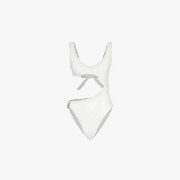 

Асимметричный купальник St. Barth Monday Swimwear, белый