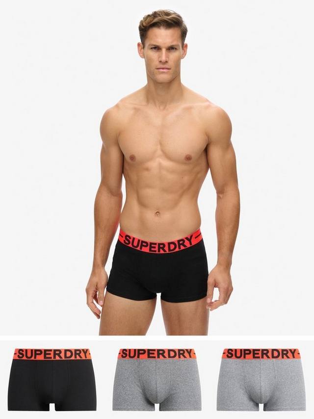Эластичные плавки из органического хлопка Superdry, цвет Grey/Black — фото 4