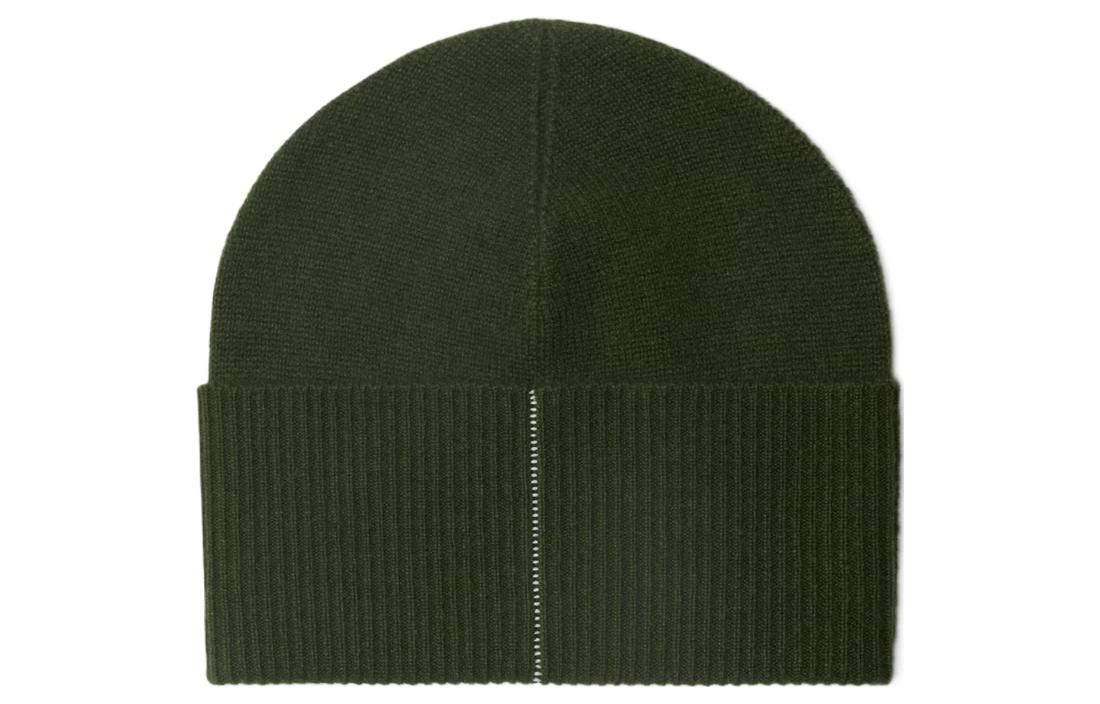 Burberry Хлопковая женская шапка бини тёмно-зелёная, Dark Green — фото 3