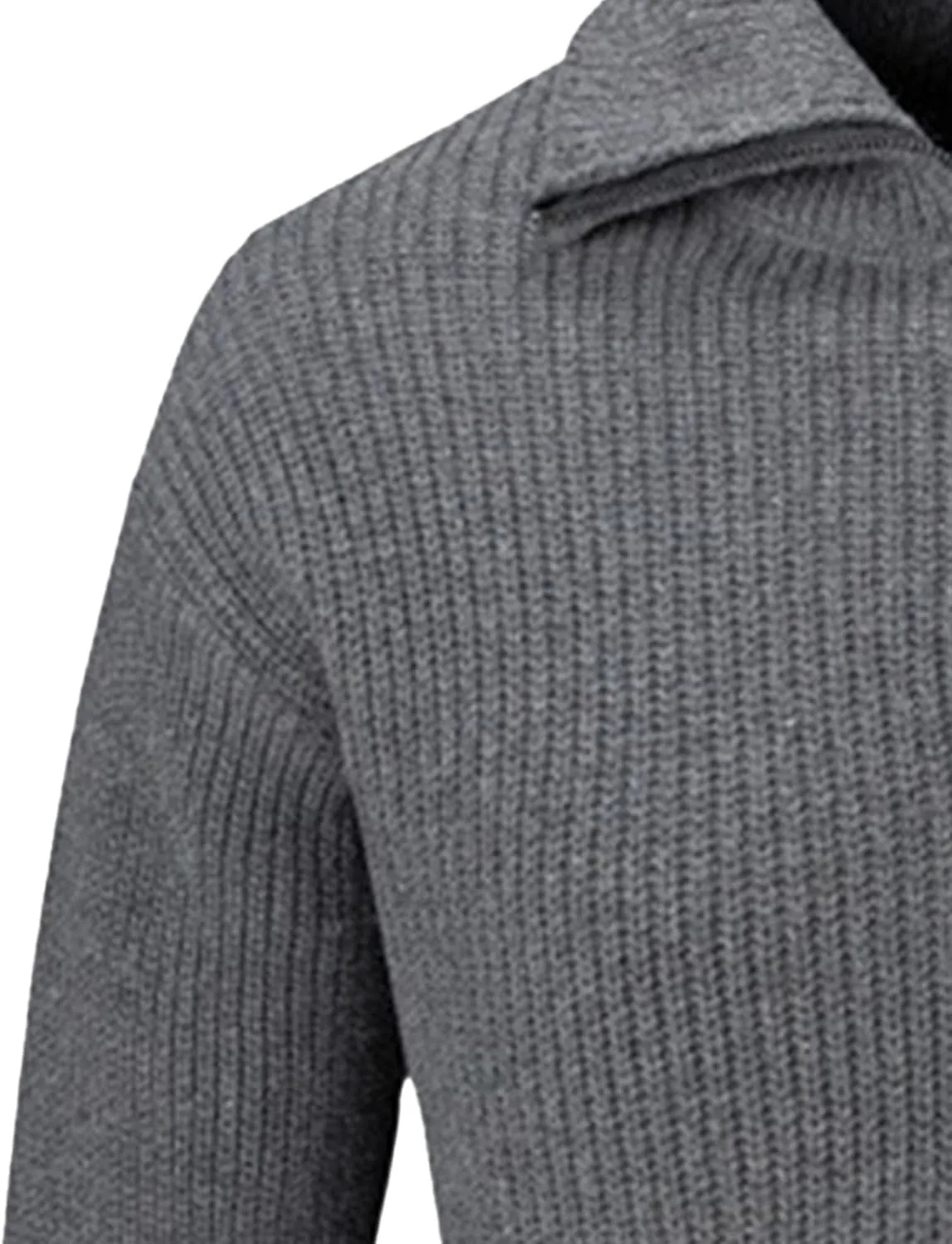 Мужской пуловер Slim Fit Quarter Zip легкий вязаный поло — фото 4