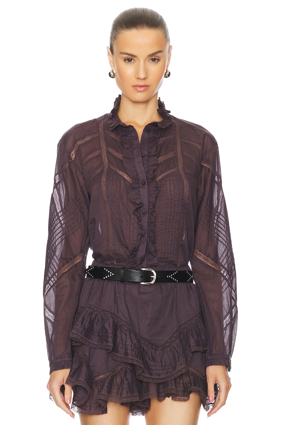 

Гея топ Isabel Marant Etoile, цвет dark plum