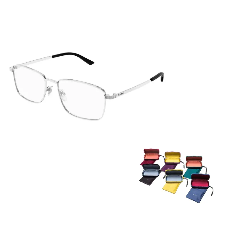 

Очки с прямоугольной оправой GUCCI, 001 (серебряный frame/transparent lens)