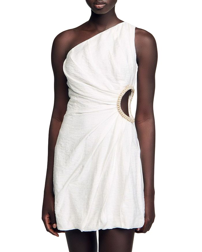 

Асимметричное короткое платье Dalida Sandro, белый