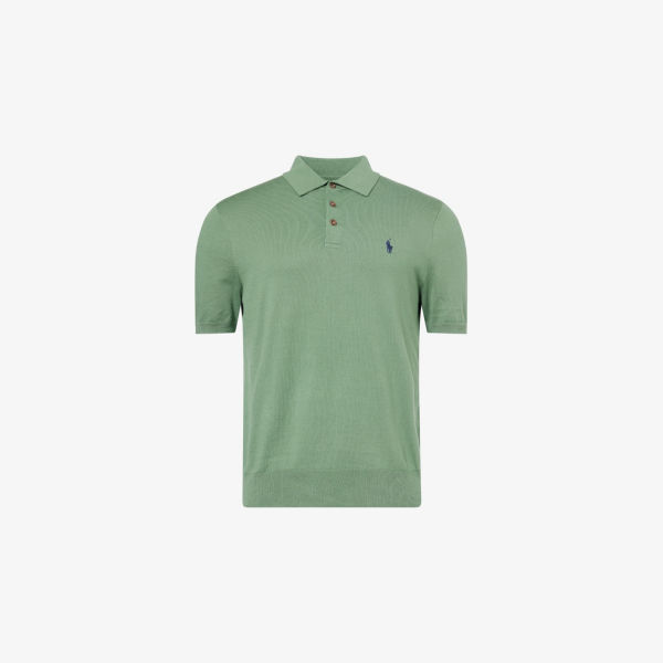 

Поло с вышитым логотипом и резинкой Polo Ralph Lauren, цвет fatigue
