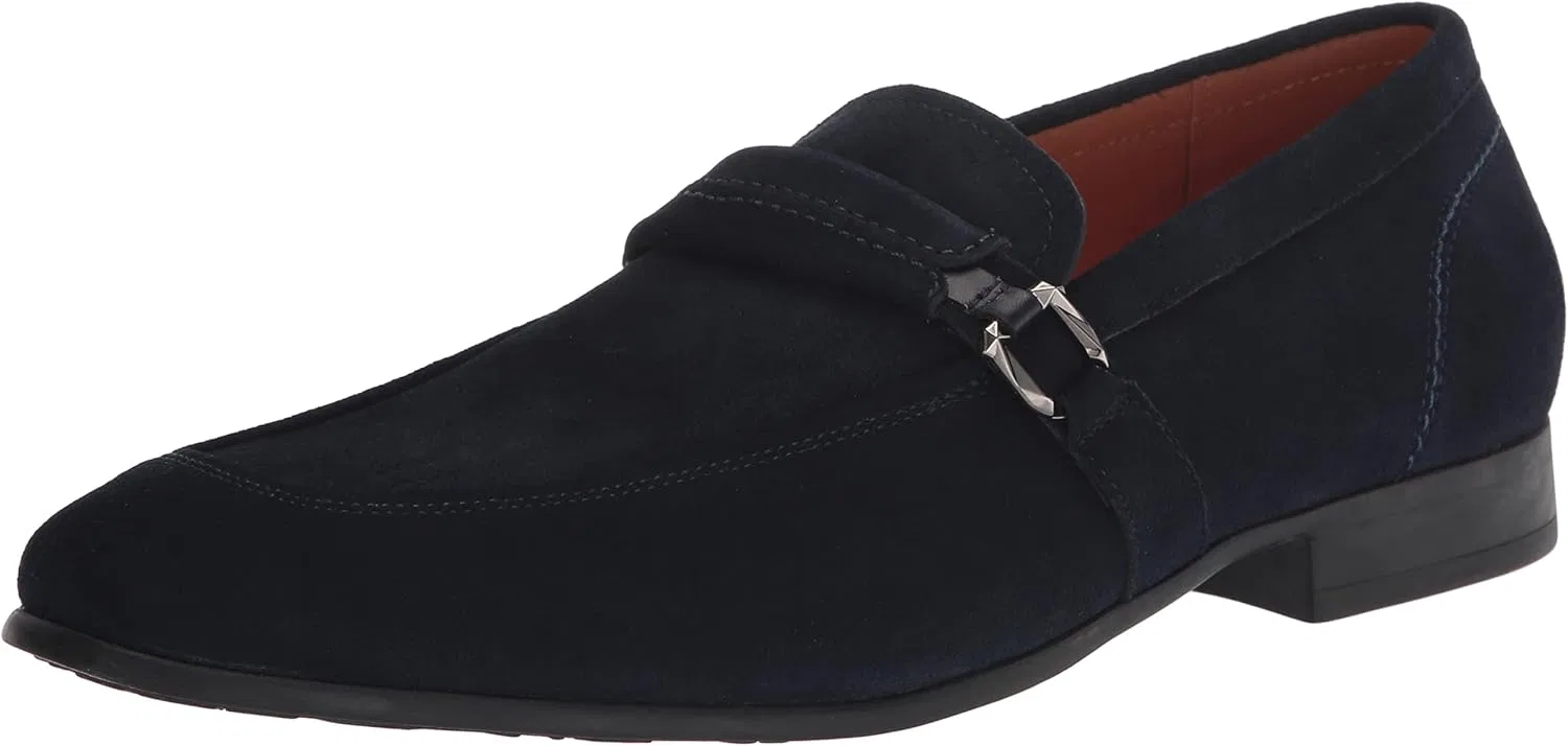 Мужские лоферы Stacy Adams Quillan Moc Toe Slip On Loafer Slippers, Navy Velour