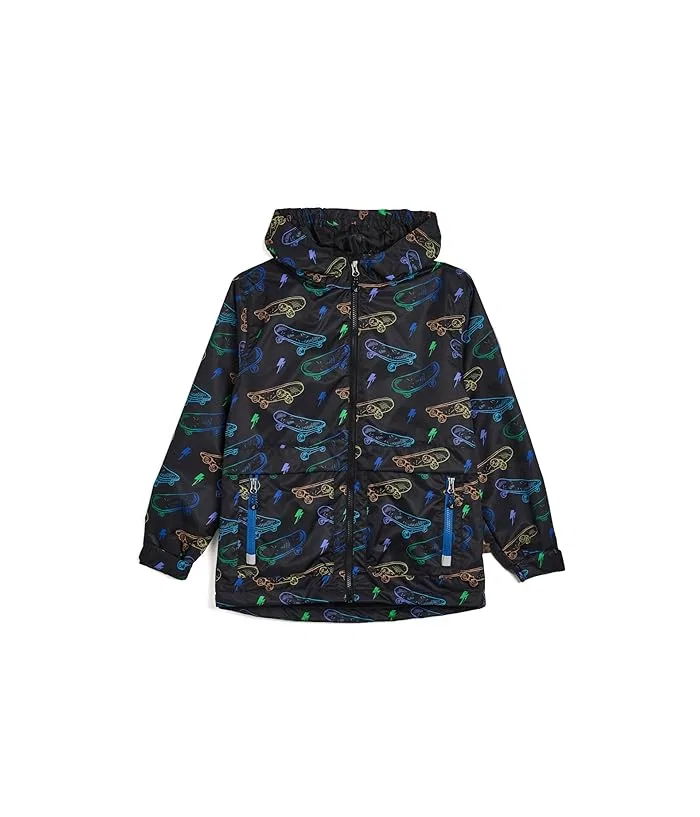 Куртка демисезонная Mid-Season Jacket Deux par Deux, Black Printed Skateboards