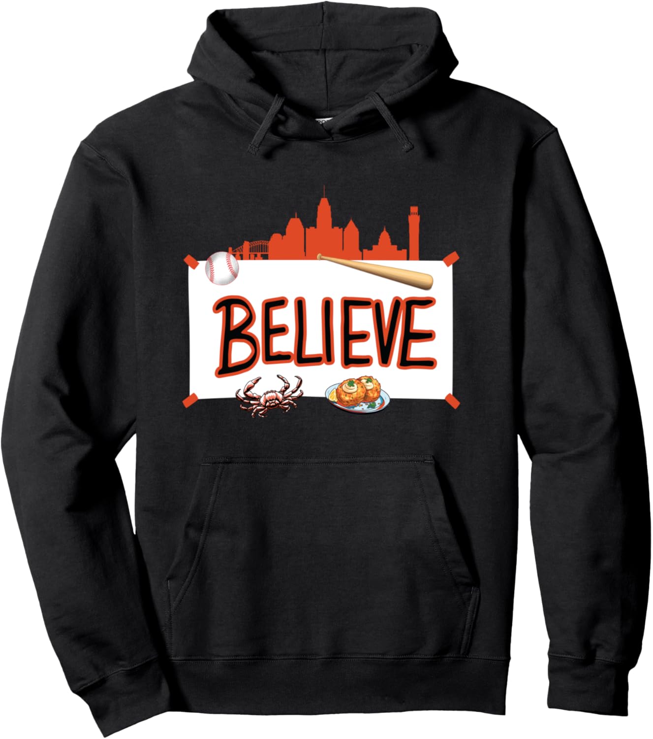 

Толстовка Baltimore Baseball Believe Playoff Ryno Sports, черный