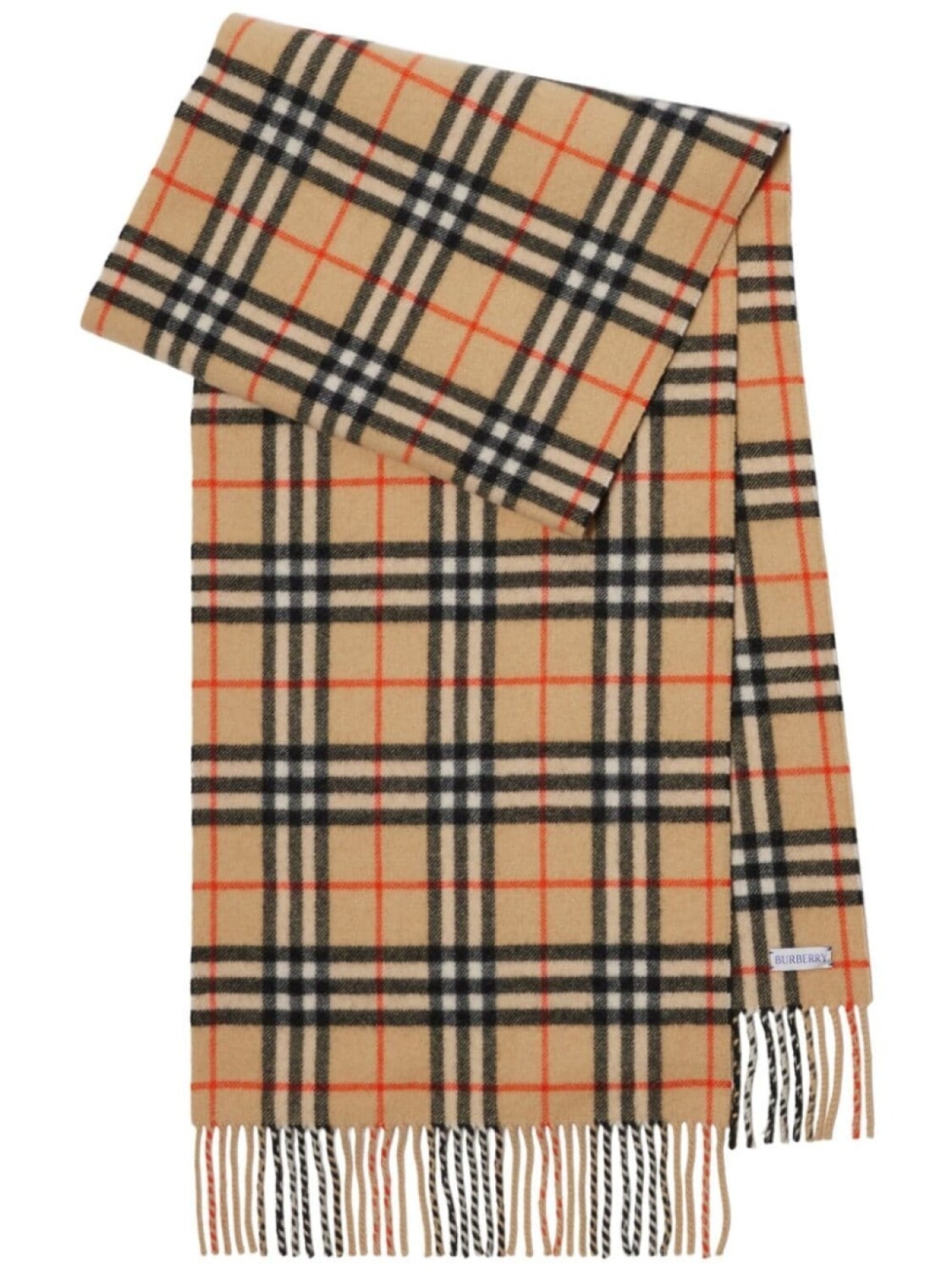 

Burberry кашемировый шарф в клетку Vintage Check, нейтральный цвет