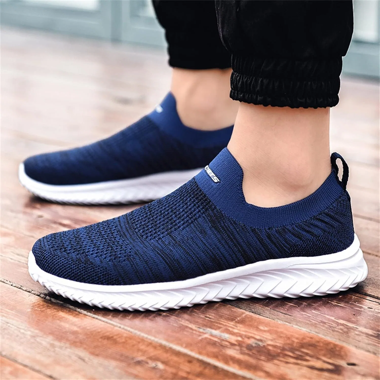 Мужские модные летние кроссовки Lite Adapt из сетчатой ​​ткани, дышащие, легкие, удобные, повседневные, на плоской подошве Generisch, Blue — фото 3