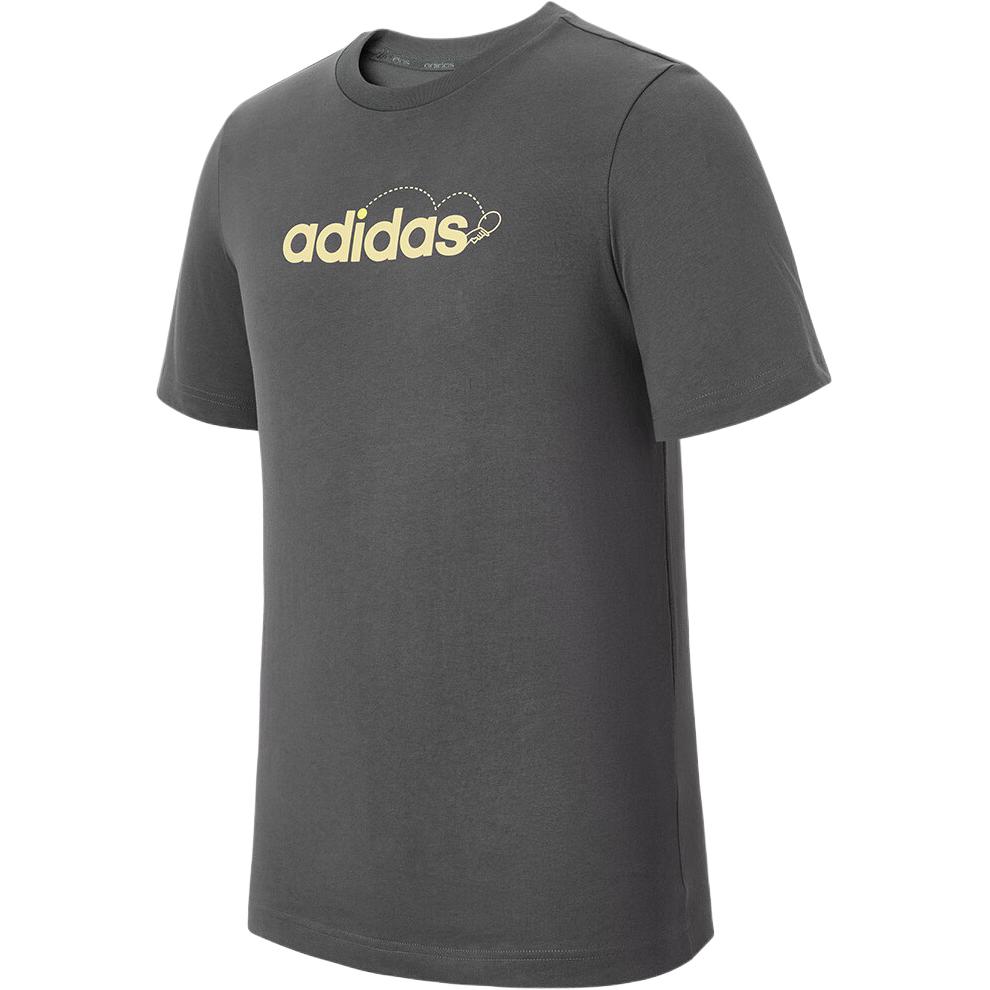 

Футболка SS25 мужская темно-серая Adidas, темно-серый