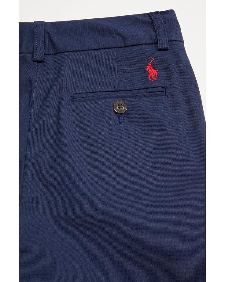 Шорты Polo Ralph Lauren Kids 20/1 Stretch Twill Flat Front Shorts, цвет Newport Navy — фото 2