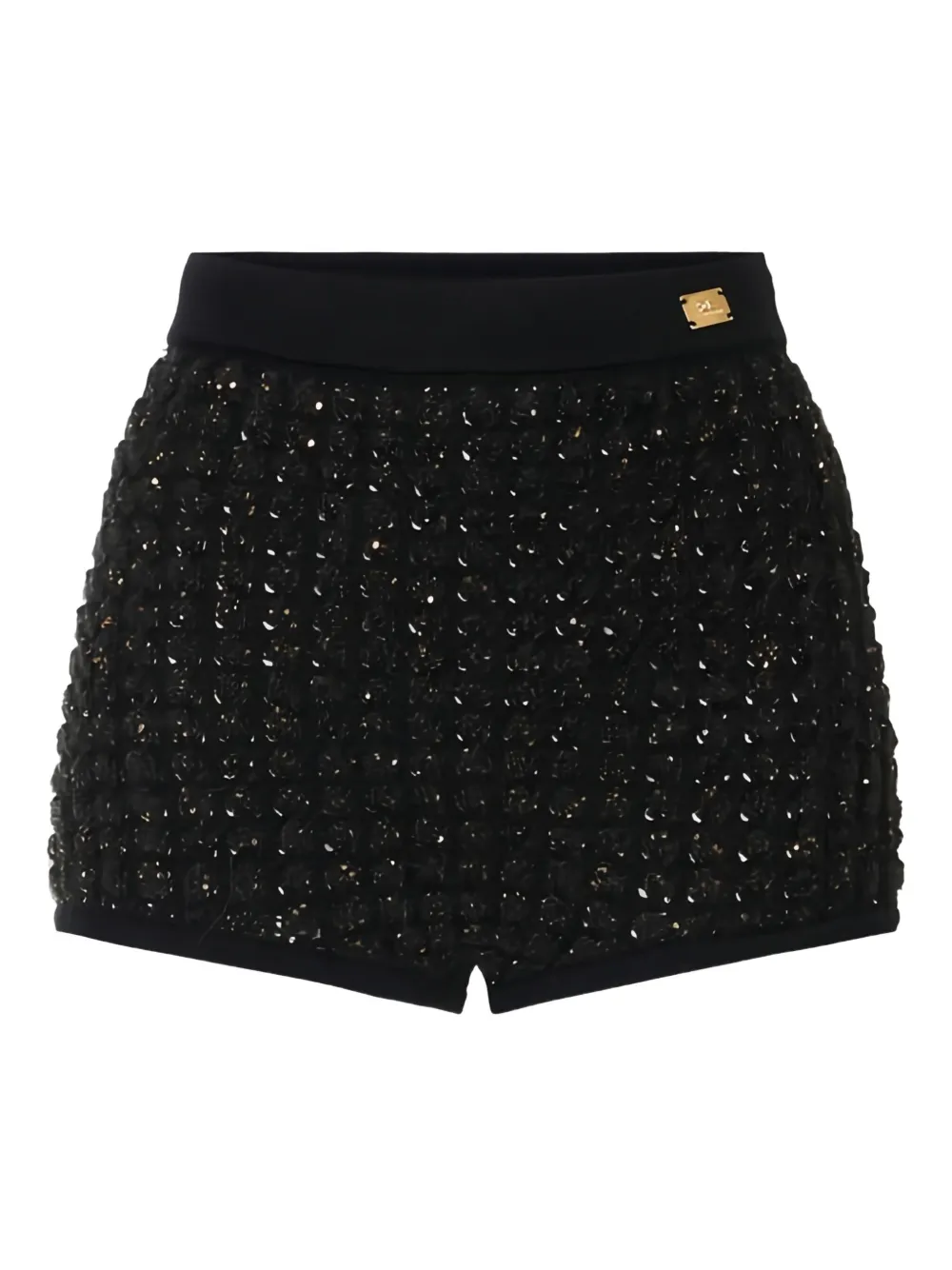 

Шорты, украшенные пайетками Elisabetta Franchi, черный
