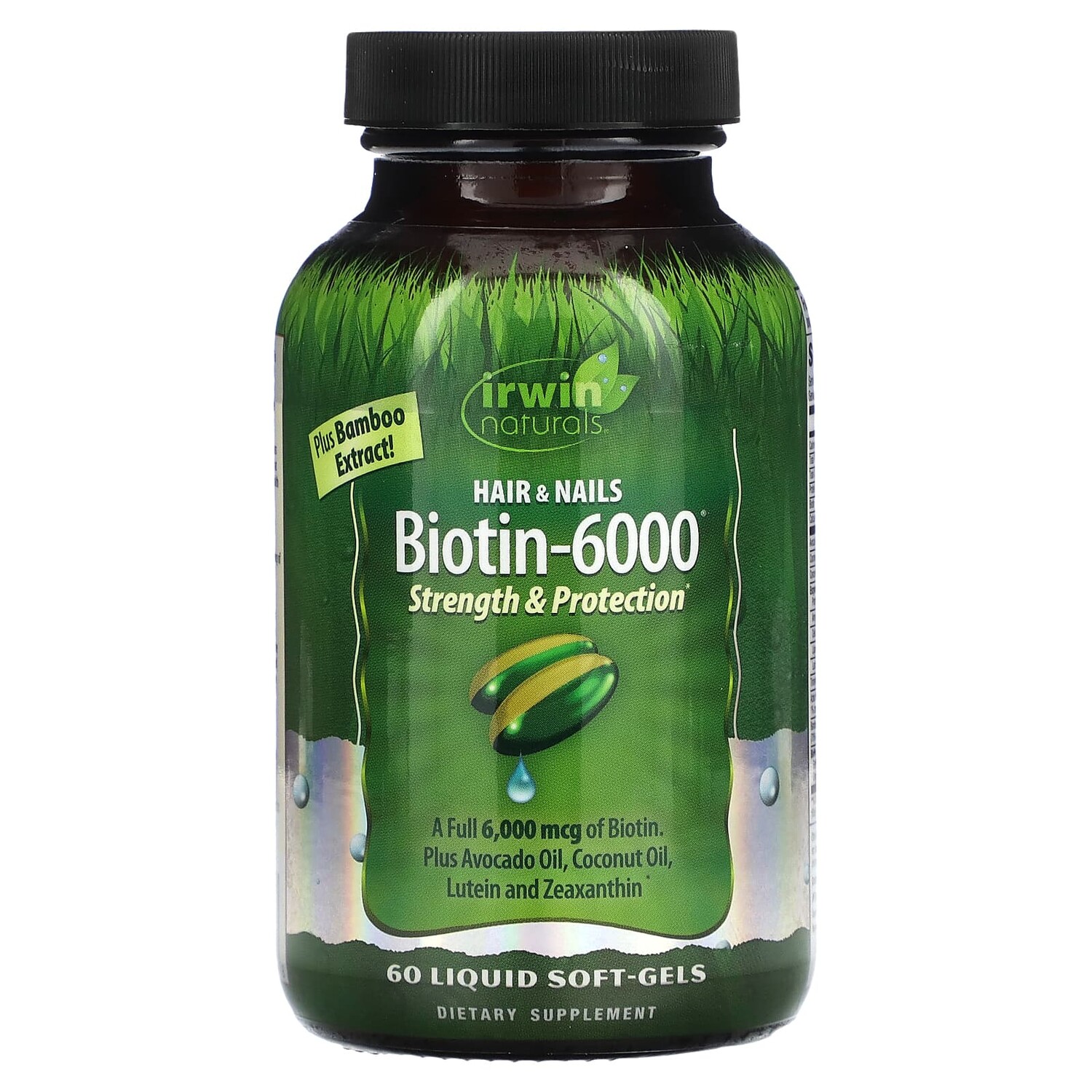 

Irwin Naturals Биотин-6000 С экстрактом бамбука 60 жидких капсул