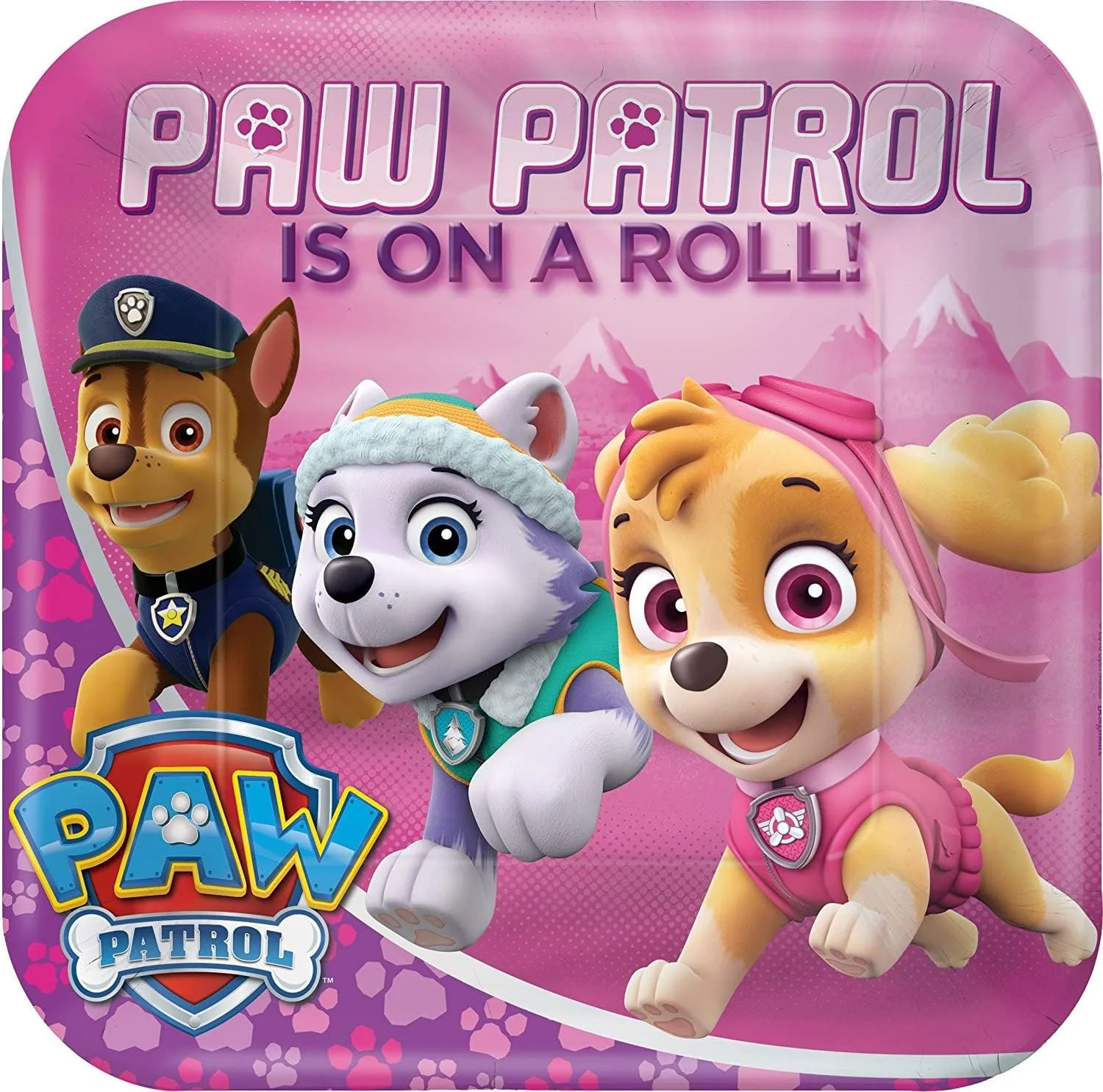 Набор для вечеринки Paw Patrol Pink на 16 детей (16 тарелок, 16 стаканов, 20 салфеток) — фото 2