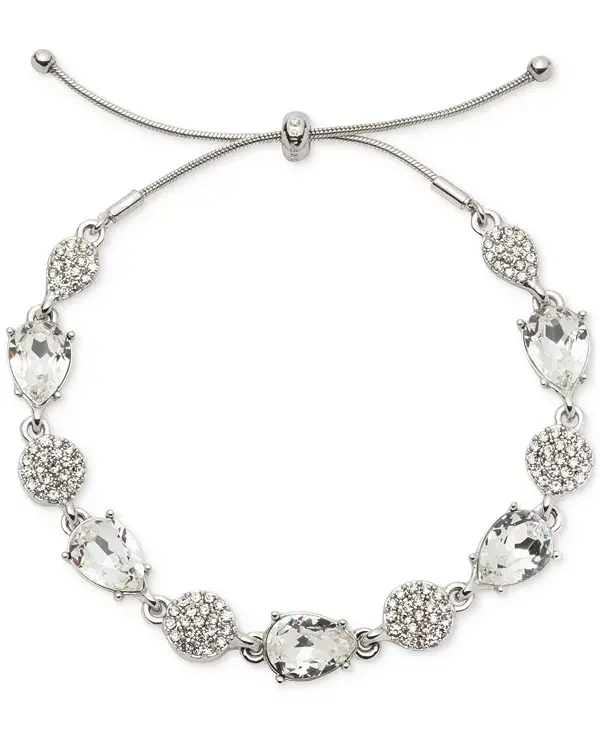 

Браслет-Слайдер с кластерами кристаллов паве и грушевидными кристаллами Givenchy, white