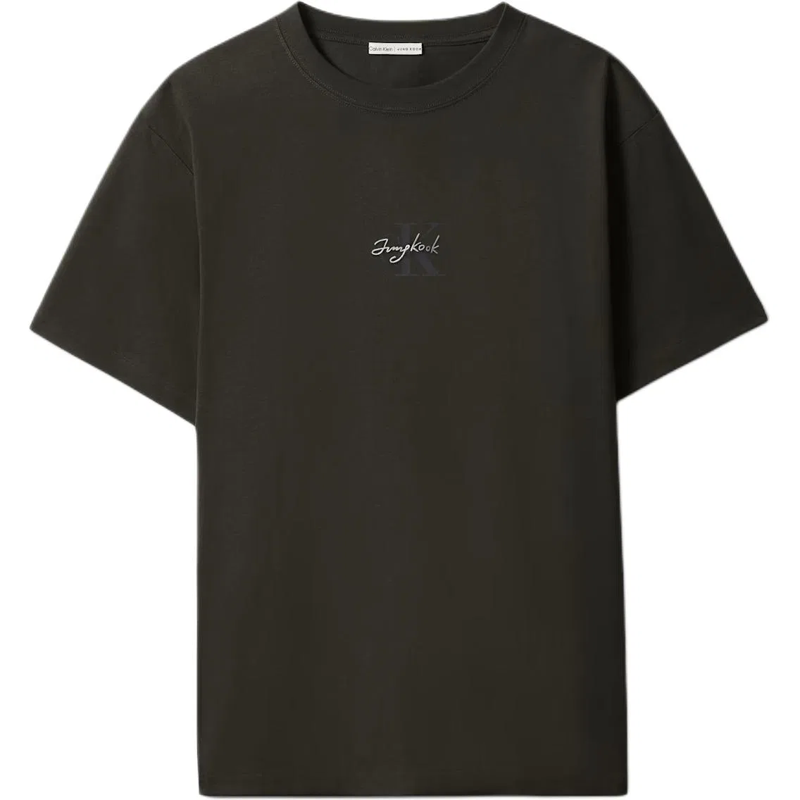 Футболка коллаборация Jung Kook Calvin Klein charcoal gray