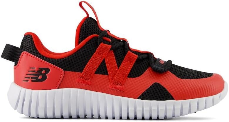 Кроссовки New Balance Kid's Playgruv V1 с эластичной шнуровкой, черный/красный — фото 3