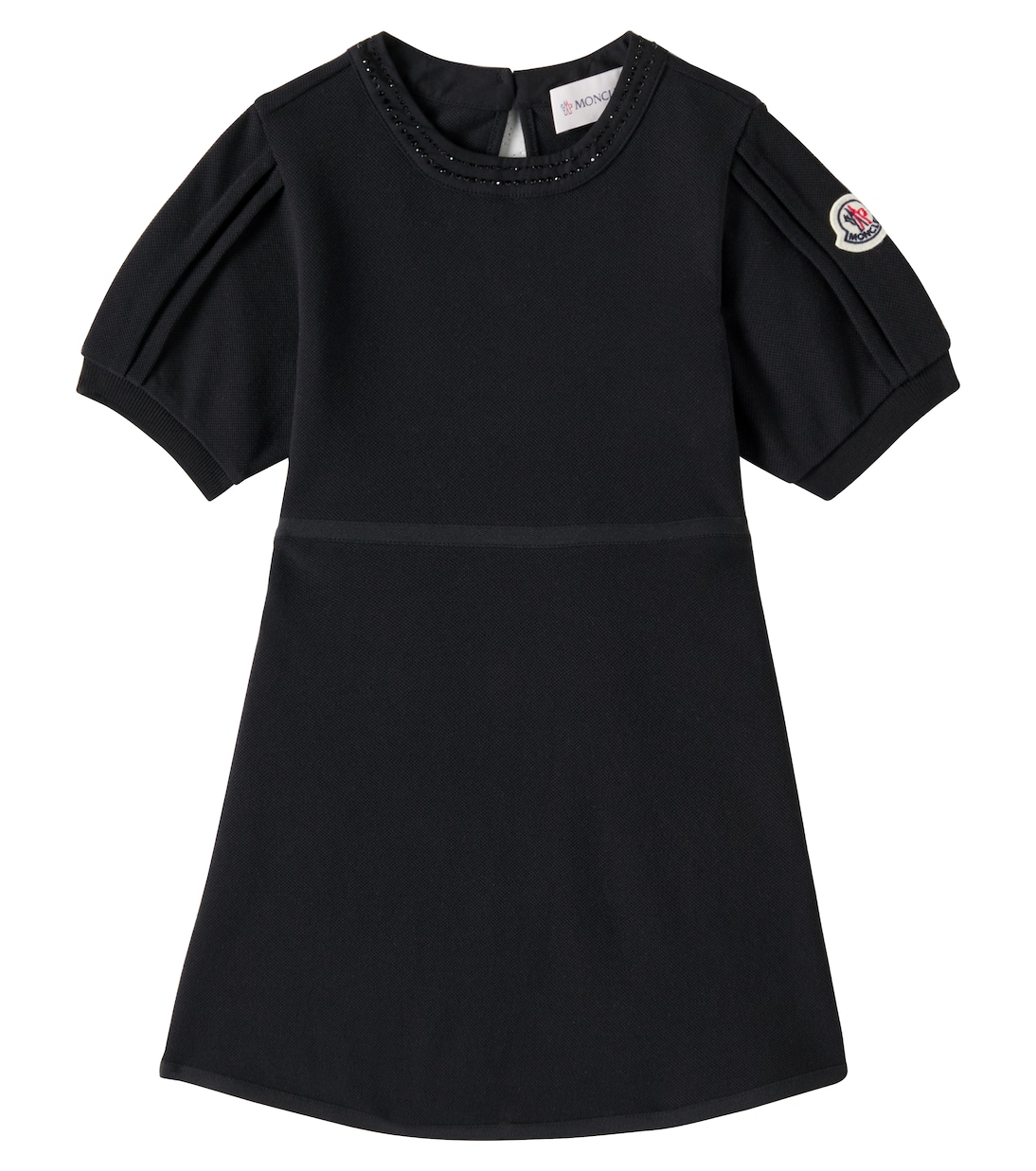 

Хлопковое платье Moncler Enfant, черный