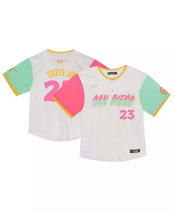 

Малыш Фернандо Татис-младший. Белая футболка игрока San Diego Padres City Connect Limited Nike