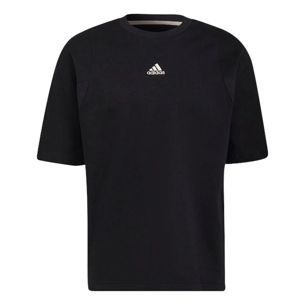 

Футболка adidas Solid Color Logo Alphabet Printing Sports Short Sleeve Black, мультиколор