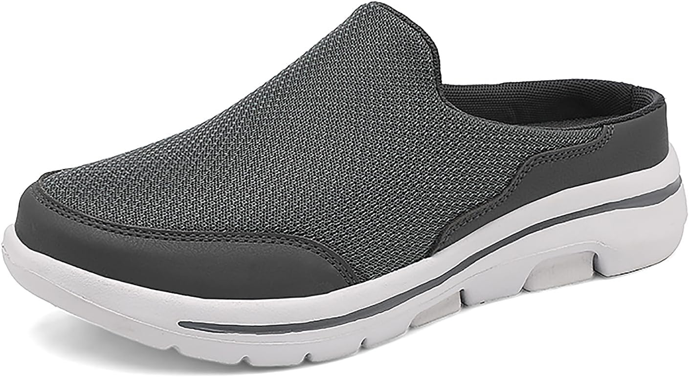 

Мужские садовые туфли, повседневные сабо, женские домашние тапочки, уличные, с противоскользящей подошвой, комфортные шлепанцы для прогулок Ihinzry, серый