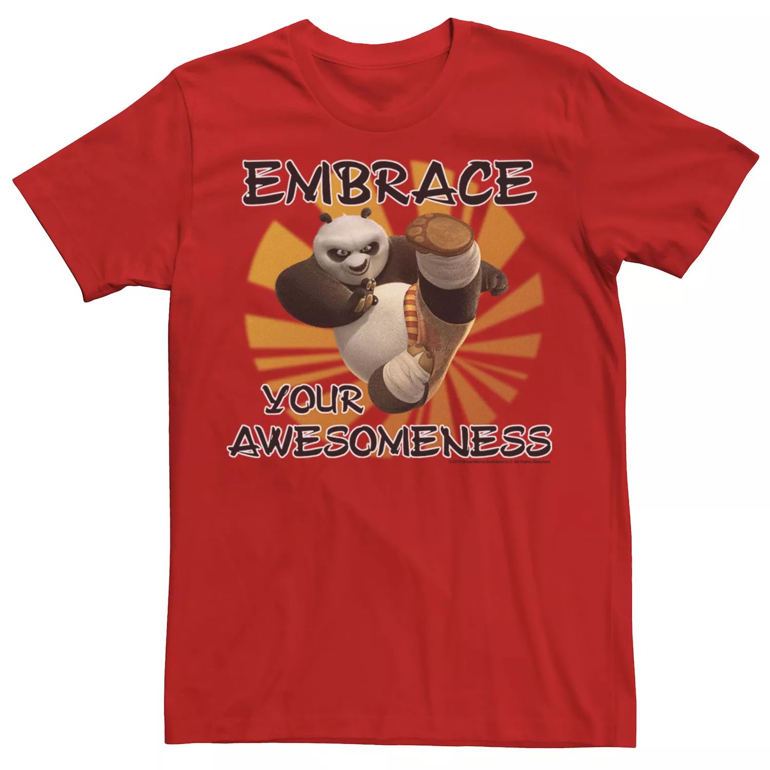 

Мужская футболка Kung Fu Panda Embrace Your Awesomeness Po с портретом Licensed Character