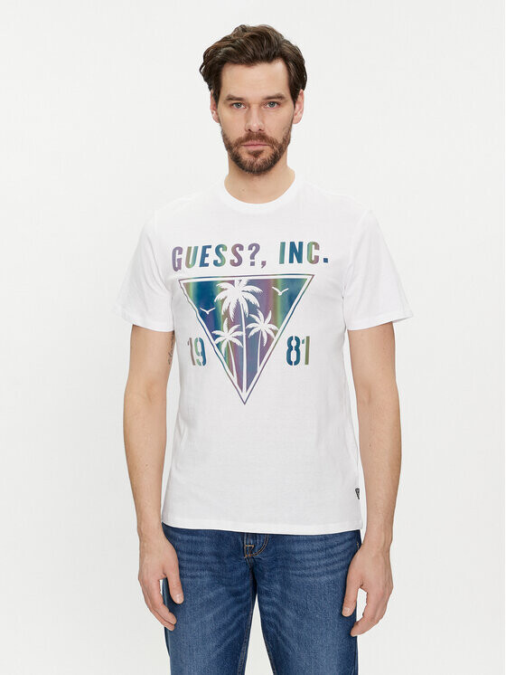 

Футболка узкого кроя Guess, белый