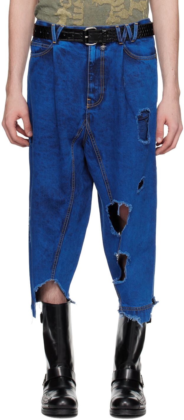 

Синие отбеленные джинсы Vivienne Westwood