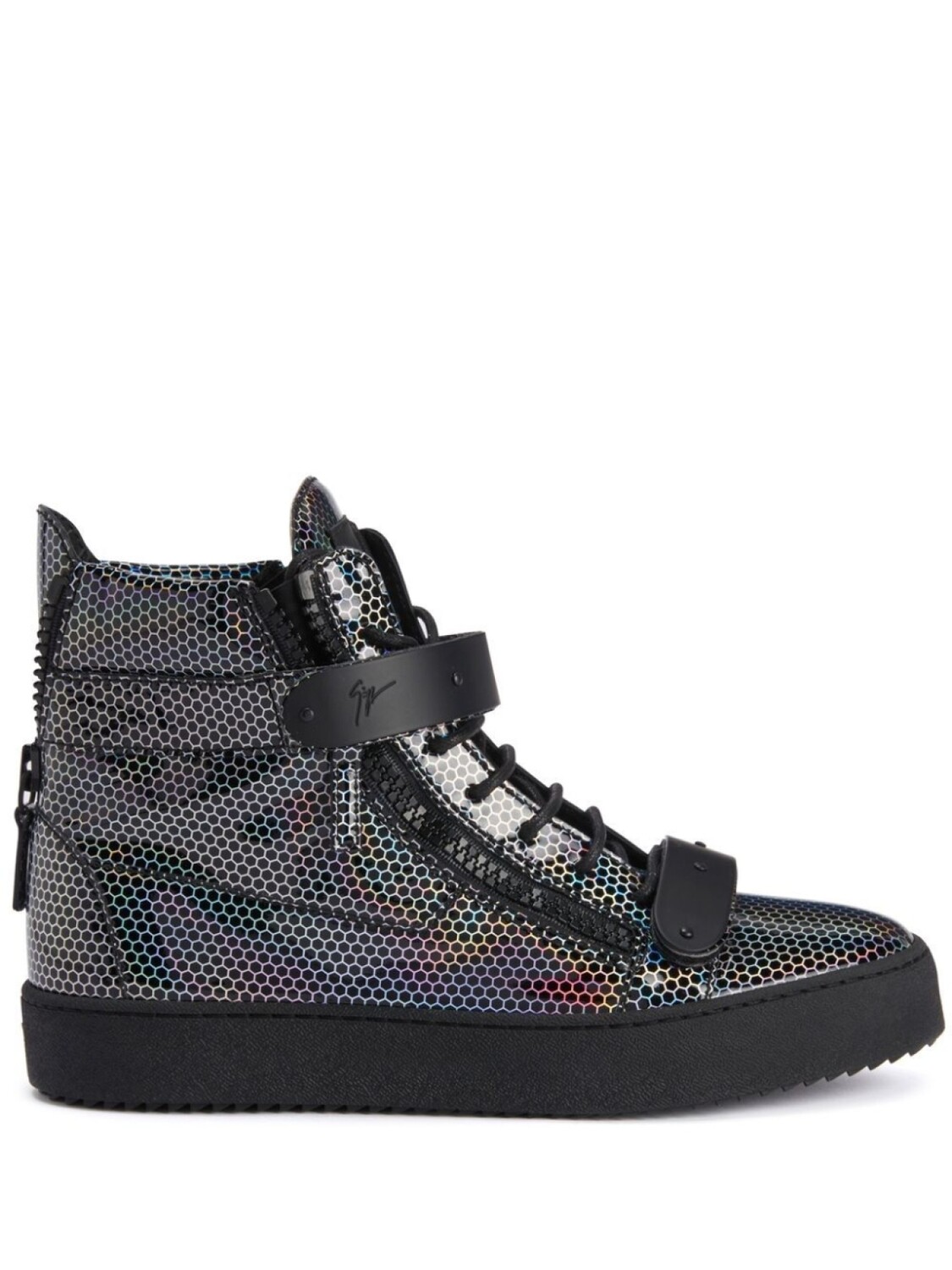 

Высокие кеды с голографическим эффектом Giuseppe Zanotti, черный