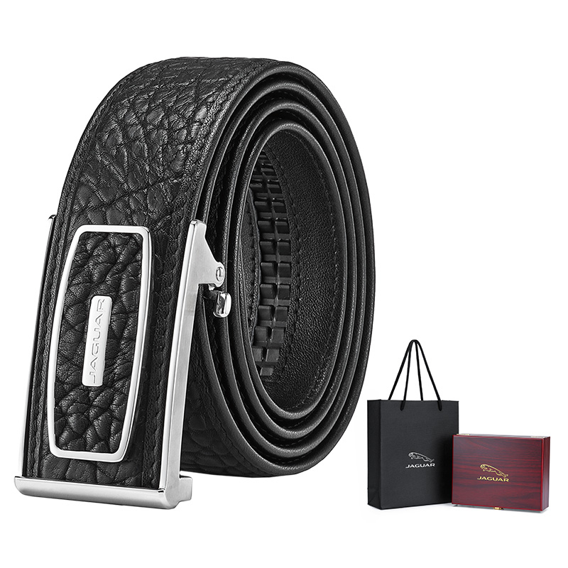 

JAGUAR Кожаный ремень из кожи дикого буйвола мужской, Inner Buckle, Premium Wooden Box