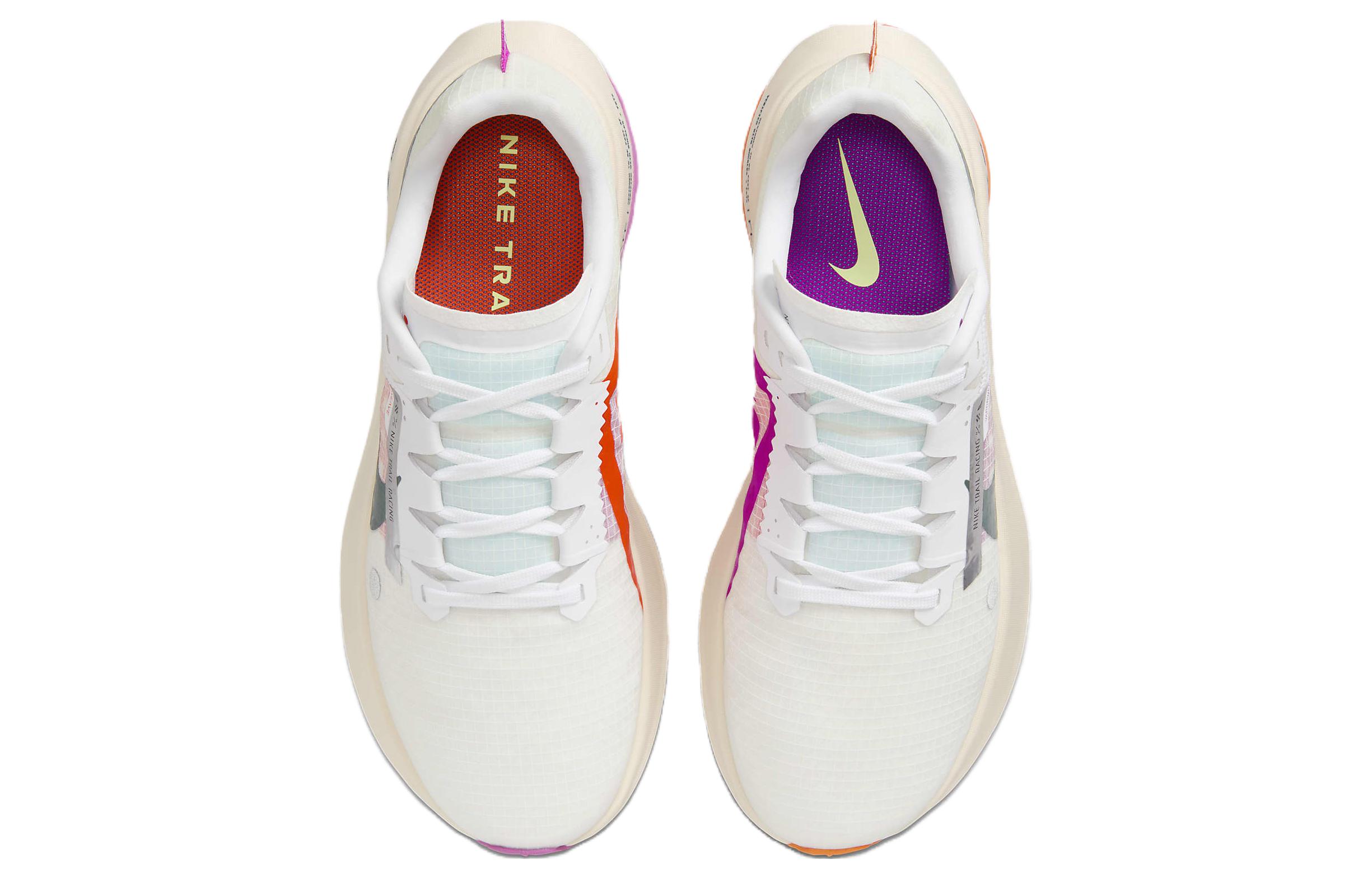 Nike ZoomX Ultrafly Trail белый с оранжевым и фиолетово-серым, цвет Gray — фото 4