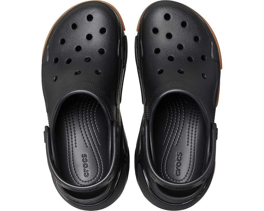 Сабо Unisex Crocs Bubble Crush Clogs, цвет Black/Gum — фото 2