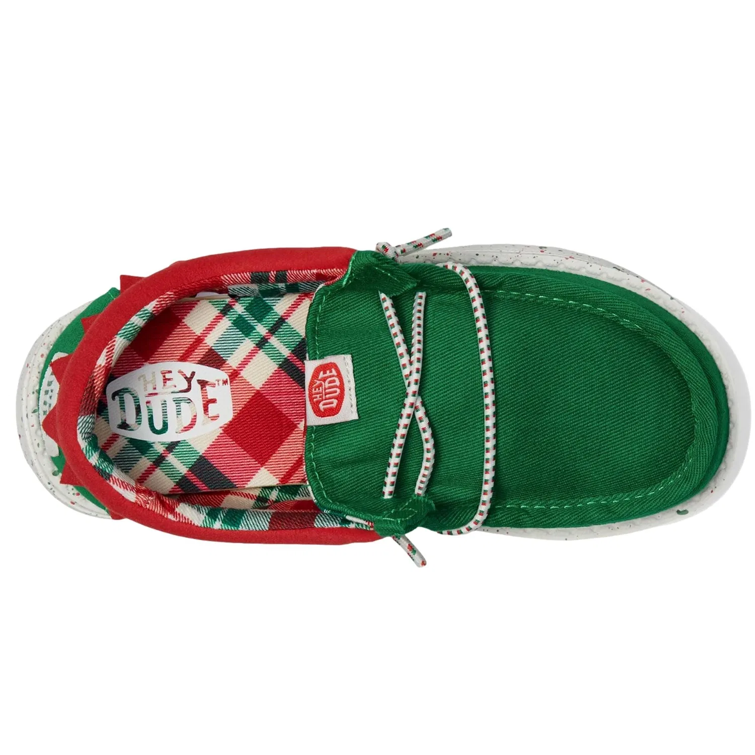 Toddler Hey Dude Wally Holiday Elf Green / Red 42147-3XX — фото 2