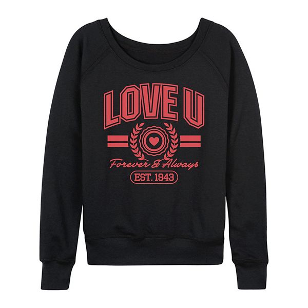 

Женская футболка с длинным рукавом love u forever & always collegiate french terry Licensed Character, Black, Черный, Женская футболка с длинным рукавом love u forever & always collegiate french terry Licensed Character, Black