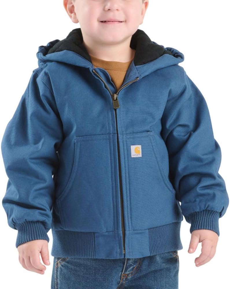 

Carhartt Kid's CP8587 утепленная куртка с капюшоном из ткани Canvas для мальчиков, Dark Denim