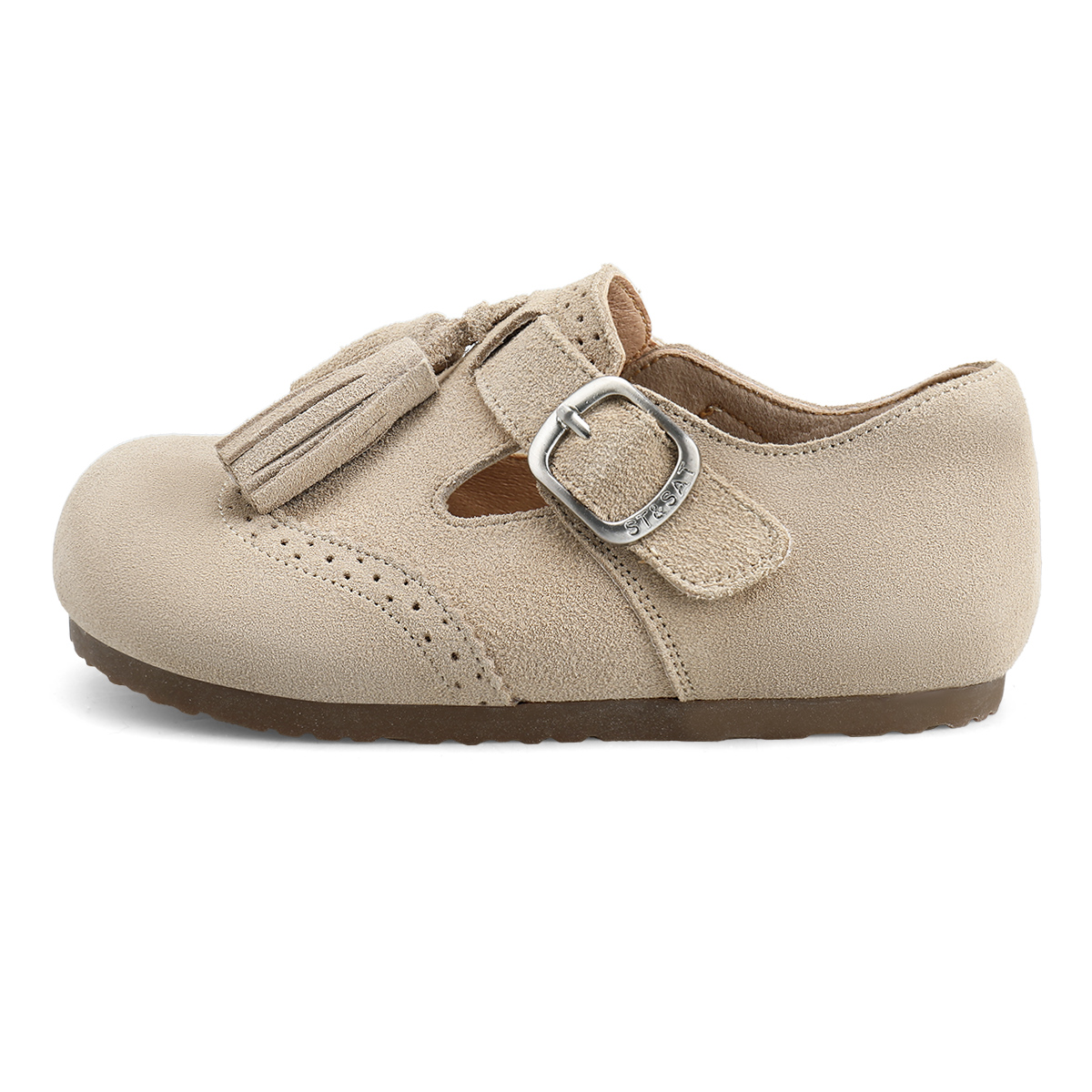 

Детские кожаные туфли с противоскользящей подошвой и износостойким верхом ST&SAT KIDS, Apricot