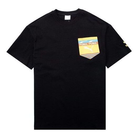 

Футболка boxy pocket logo tee 'black' Puma, черный
