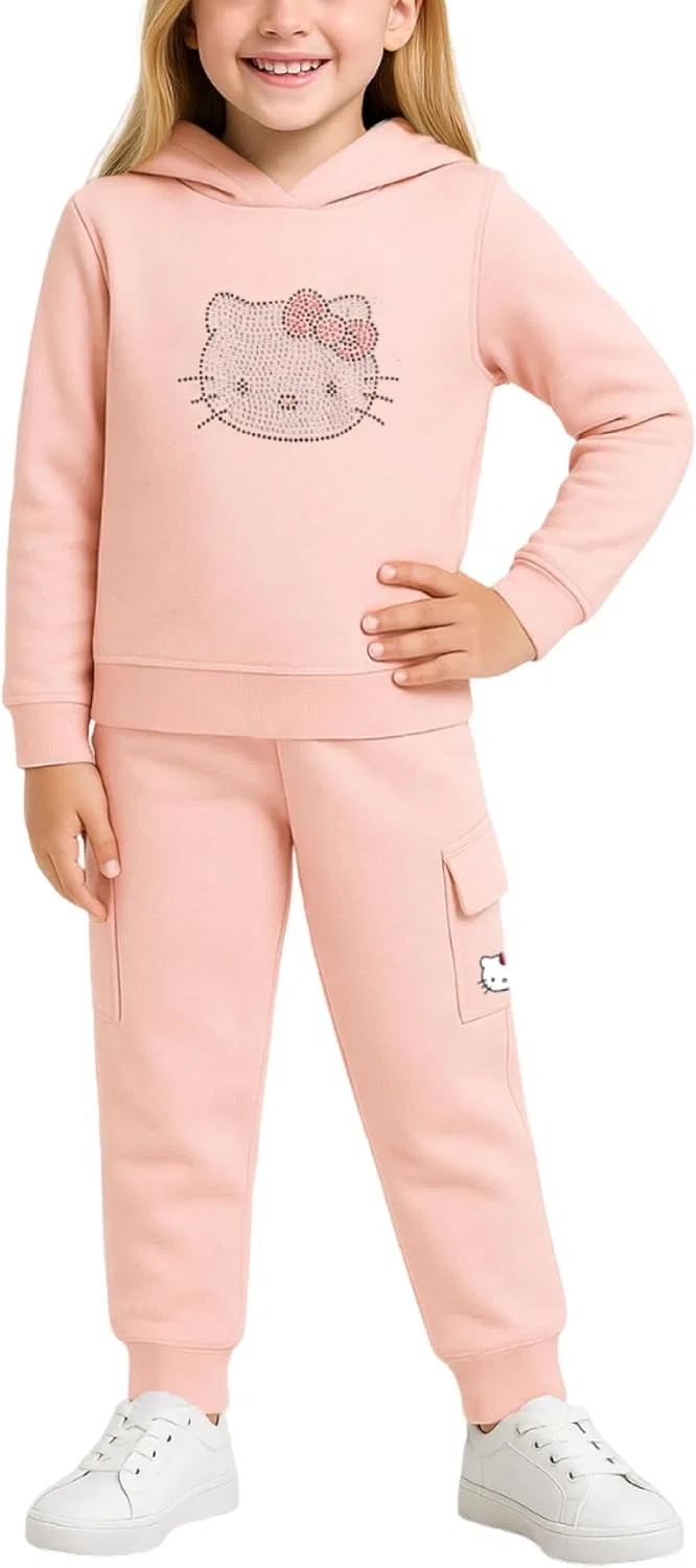 Детский спортивный костюм Hello Kitty, 2 предмета: худи и карго штаны, English Rose