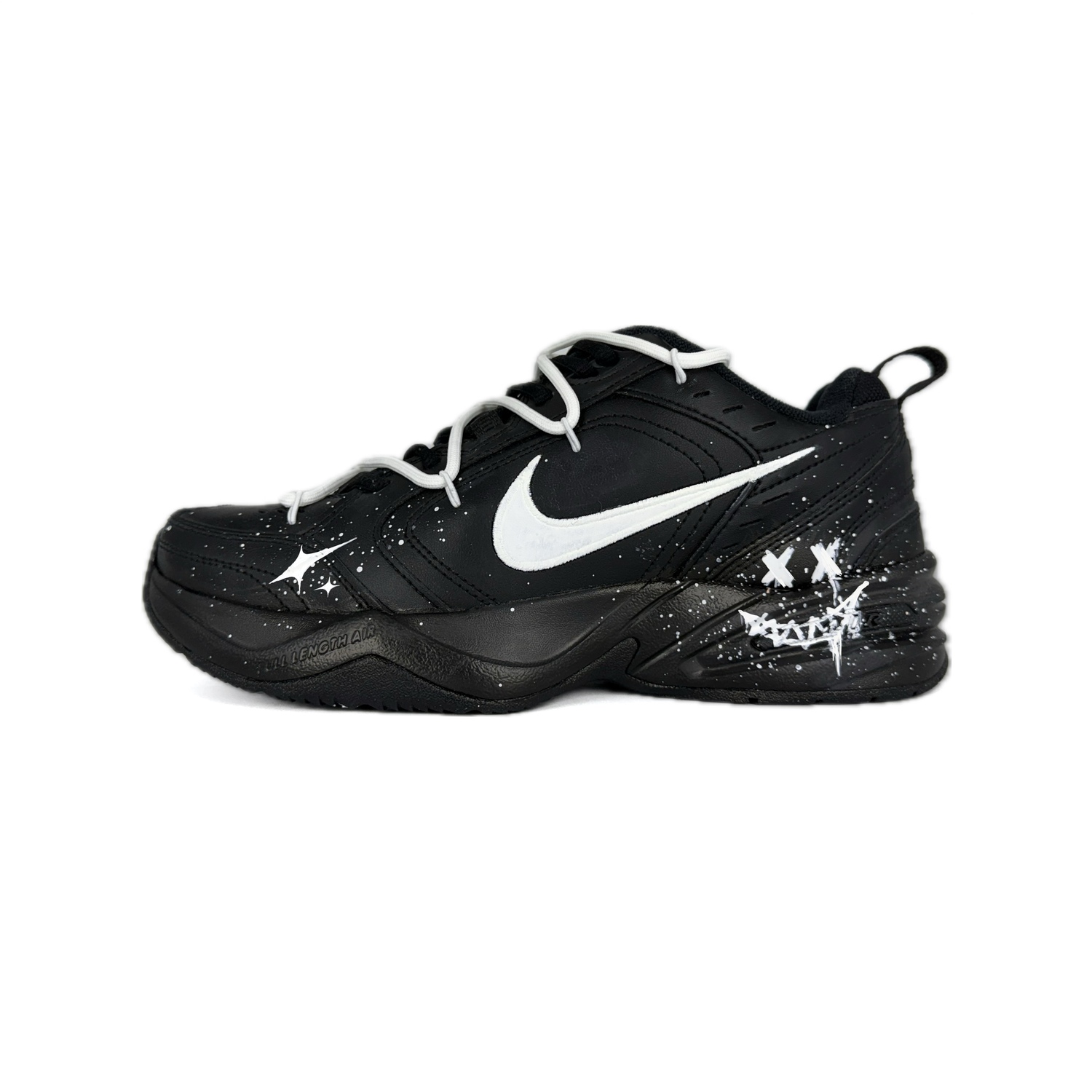 

Nike Air Monarch 4 Износостойкие и легкие низкие массивные кроссовки унисекс, черный с белым