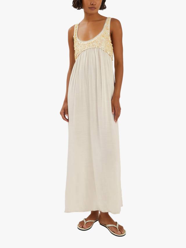 

Бесплатное платье макси с декоративными элементами Accessorize, Ivory