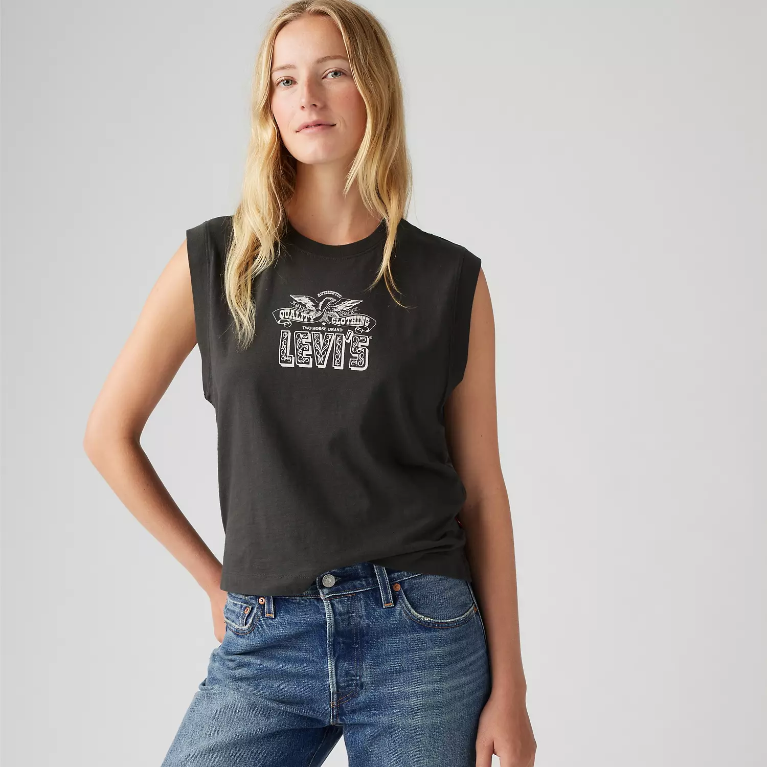 

Графический свободный топ-топ Levi's, цвет Tank Decorated Logo - Black