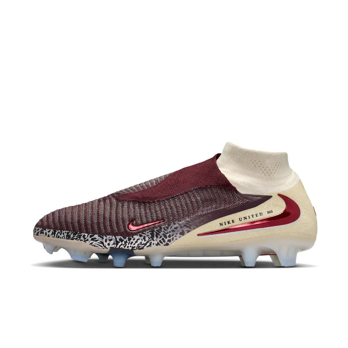 Мужские футбольные бутсы United Phantom 6 High Elite для твердого грунта Nike, красный