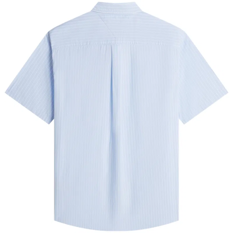 Рубашка мужская с отложным воротником Tommy Hilfiger, Dark Blue White Stripes 0A4 — фото 4