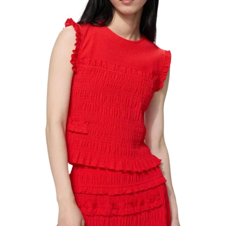 Топ UNIQLO x Cecilie Bahnsen SS26 Кораллово-красный — фото 4