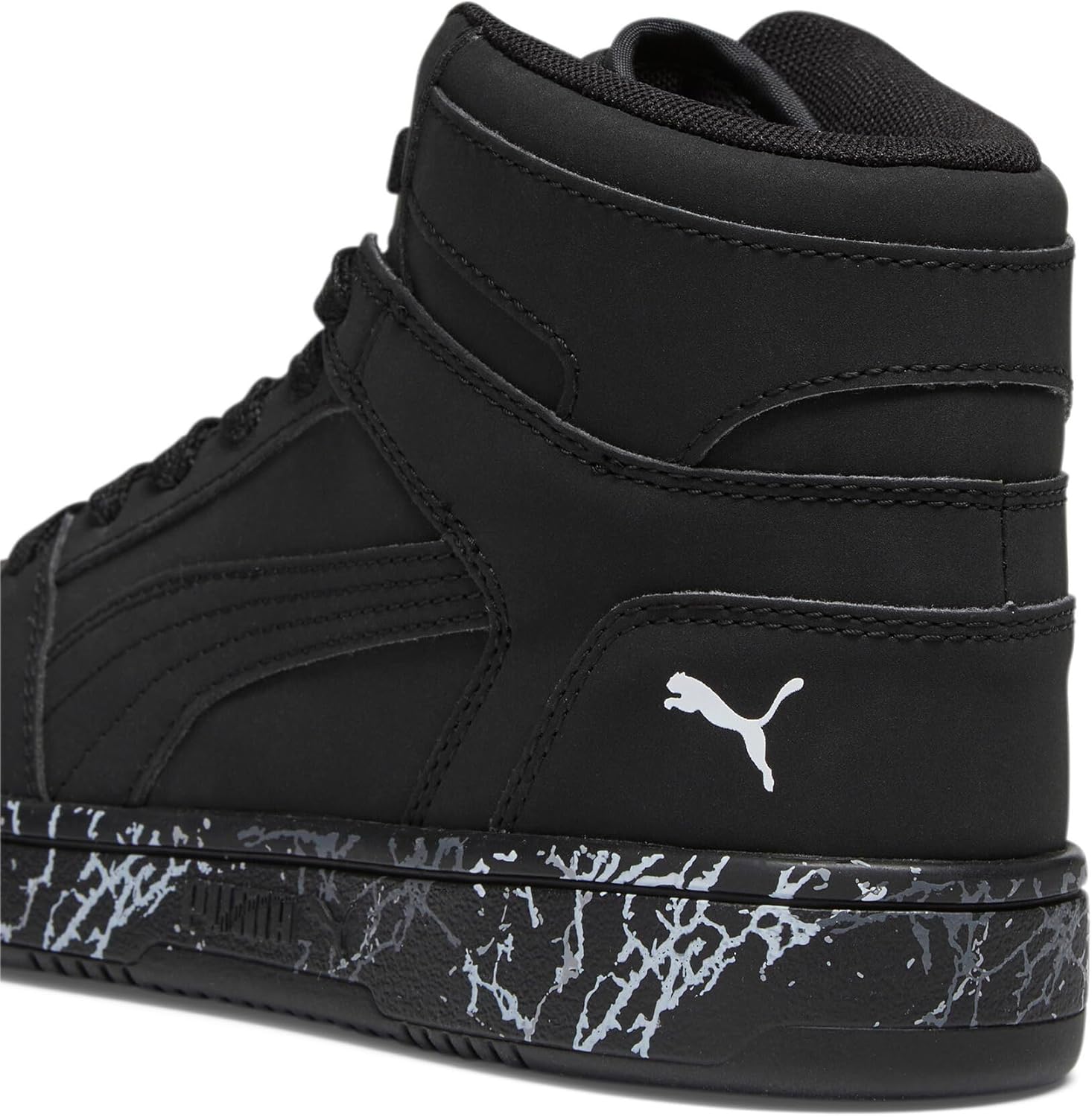 Кроссовки PUMA Rebound Layup Mid для мальчиков, черный — фото 4