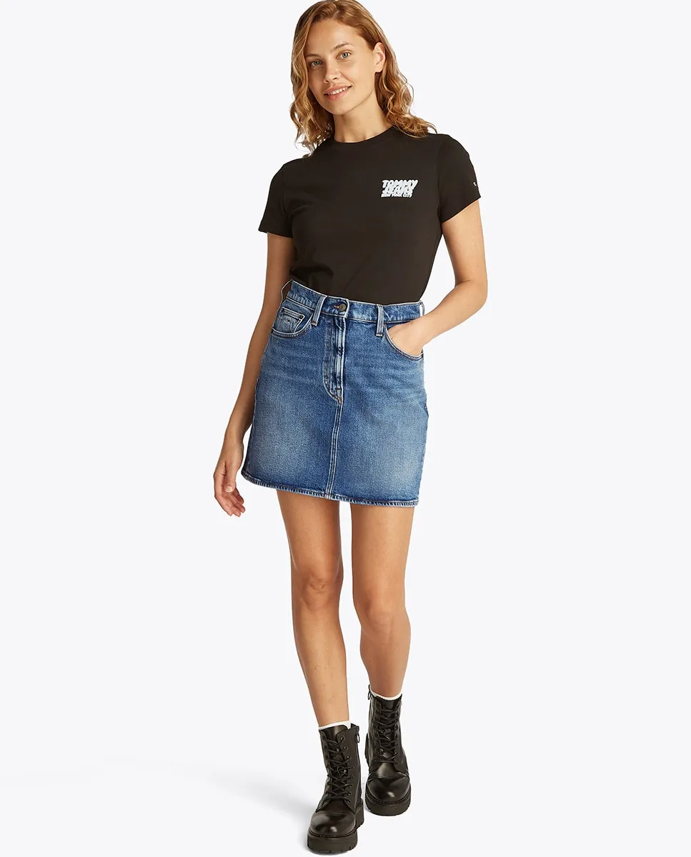 

Женская джинсовая юбка от Mom fit Tommy Jeans, синий