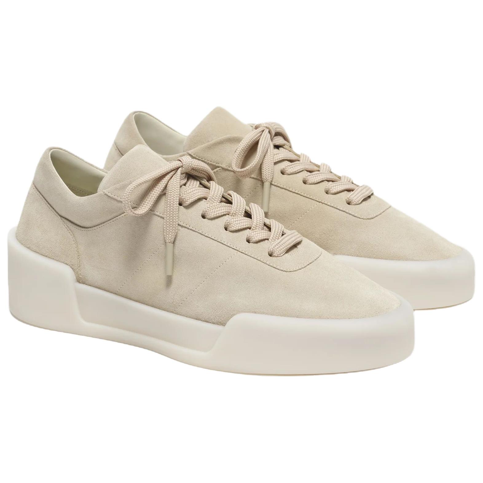 Аэробные низкие замшевые кроссовки Low top Skateboard Shoes Unisex Beige Fear Of God, бежевый — фото 3